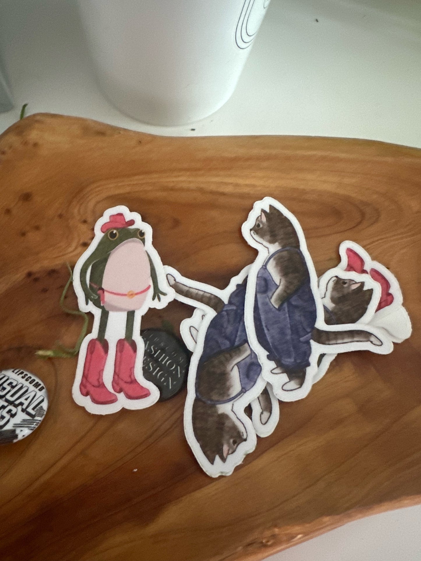 Cat and Frog Stickers